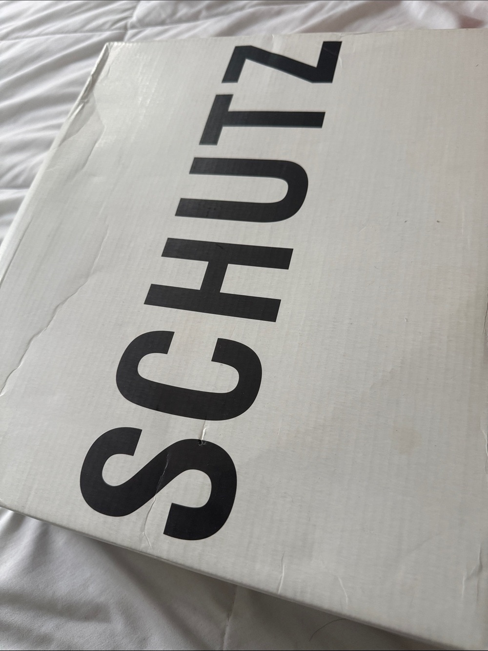 SCHUTZ White Box with Bold Black Logo